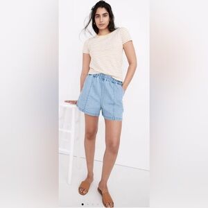 Denim Easy Pull-On Shorts in Rathmore Wash M -Sold Out on Madewell NWOT